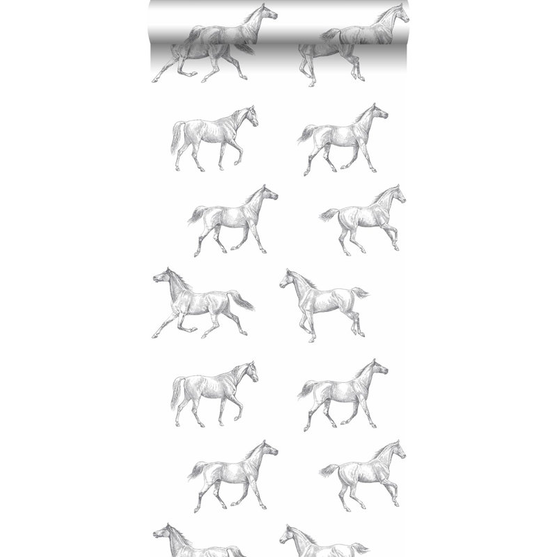 Catima Horses Non-Pasted Non-Woven Wallpaper Roll