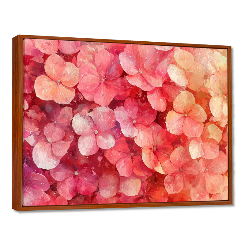 Jadaliz - Floral Wall Art, Impression sur cadre flottant, H 30 po x l 40 po, Brun