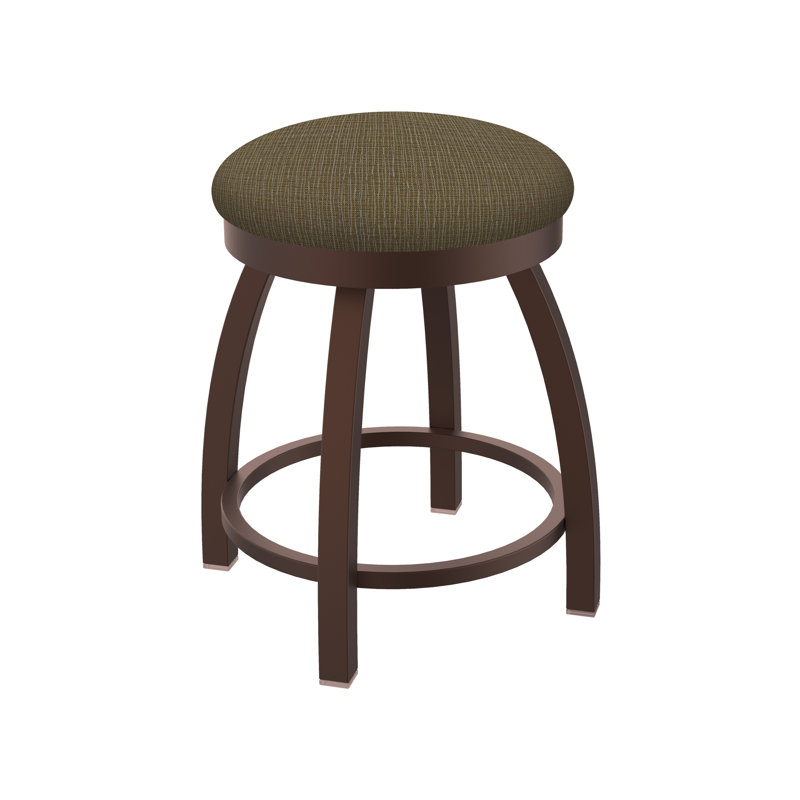 Tabouret de coiffeuse pivotant avec siège rembourré 802 Misha, Bronze, Tissu liège graphique