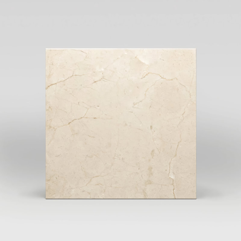 Carreau de marbre Crema Marfil adouci 18x18'