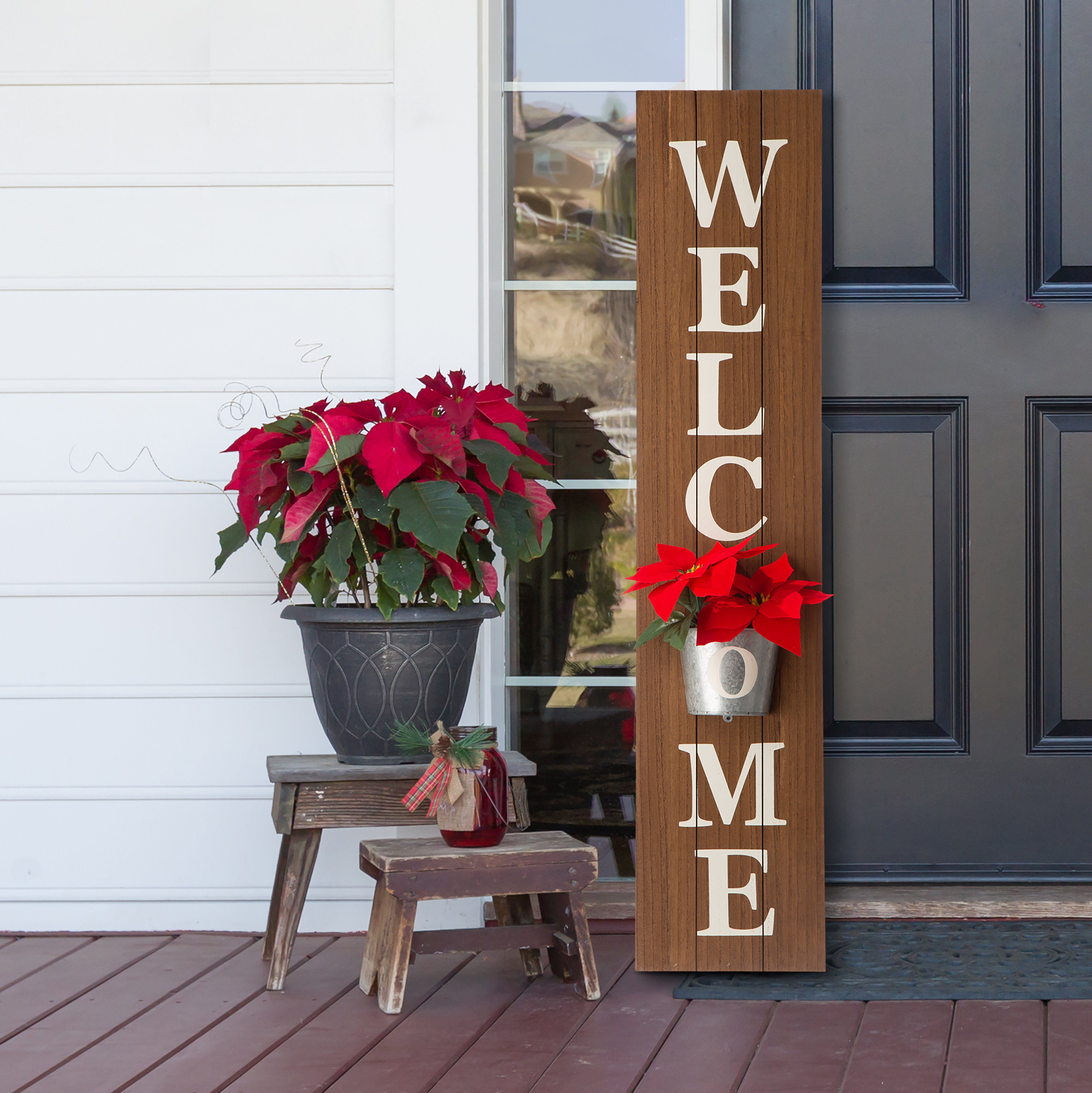 Three Posts Welcome Porch Sign Wall Décor & Reviews | Wayfair