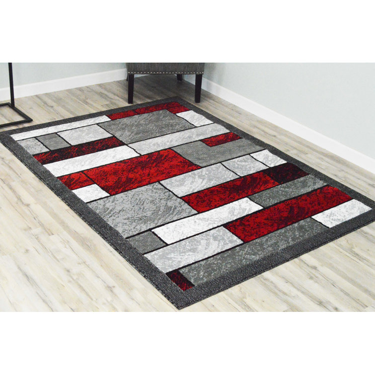 Tapis rouge / gris Adoraim