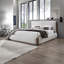 Lit plateforme beige bouclé Queen Size