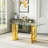 Modern Glass Dining Table Set, 63" Tempered Glass Top With PU Leather Upholstered Cantilever Chairs And Backrest Pull Ring-118348456-118348452-118348458
