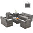 7 - Person Outdoor Seating Group with Cushions and Cover