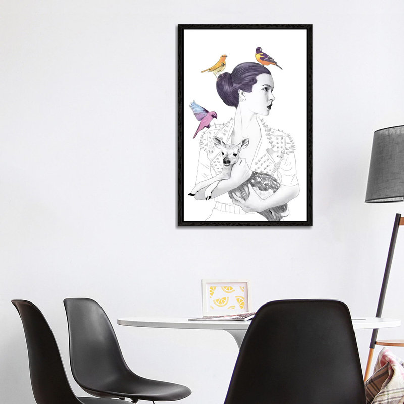 Princess Pike 1 Piece Painting on Canvas, 101.6 cm H x 66.04 cm W, Black Framed
