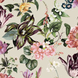 Flora Collection Floral Rhapsody Wallpaper Roll