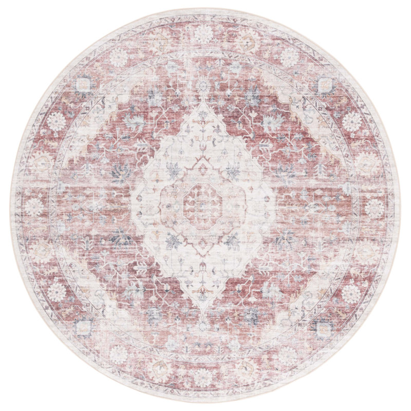 Meinke Performance Machine Washable Oriental Rug, Round 6'