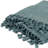 50" X 60" Teal Cotton Cable Knit Throw Blanket with Tassels