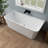 67'' Wall-Mount Acrylic Bathtub Deep Soaking Bathtub