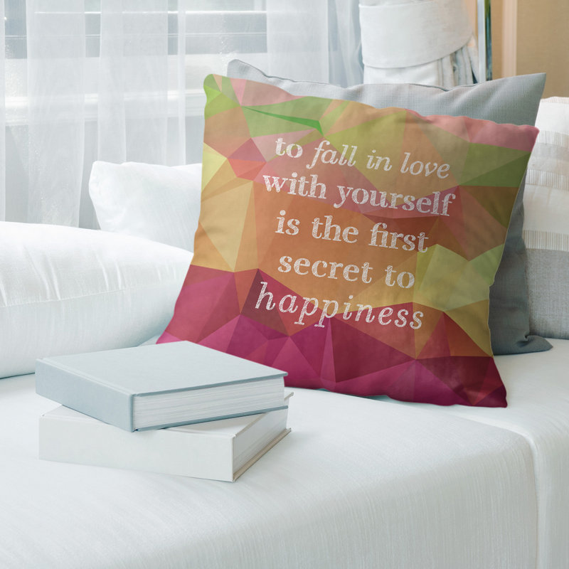 Housse de coussin en simili pierres précieuses, 16 po x 1 po, Pyrite arc-en-ciel, Polyester/ Bourre en polyester