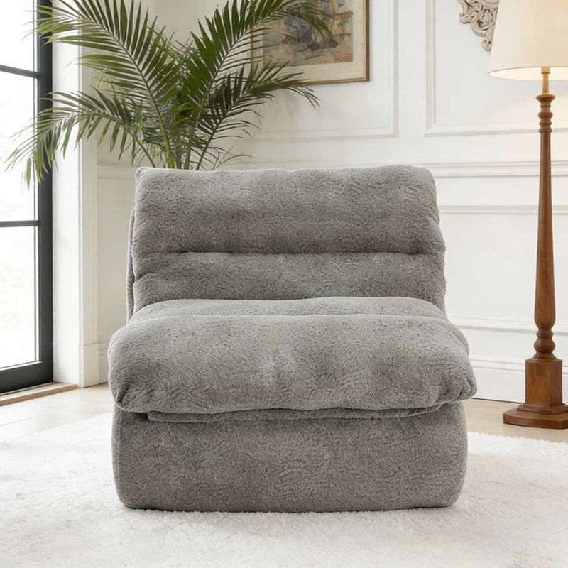 Fauteuil moderne avec assise moelleuse, Gris