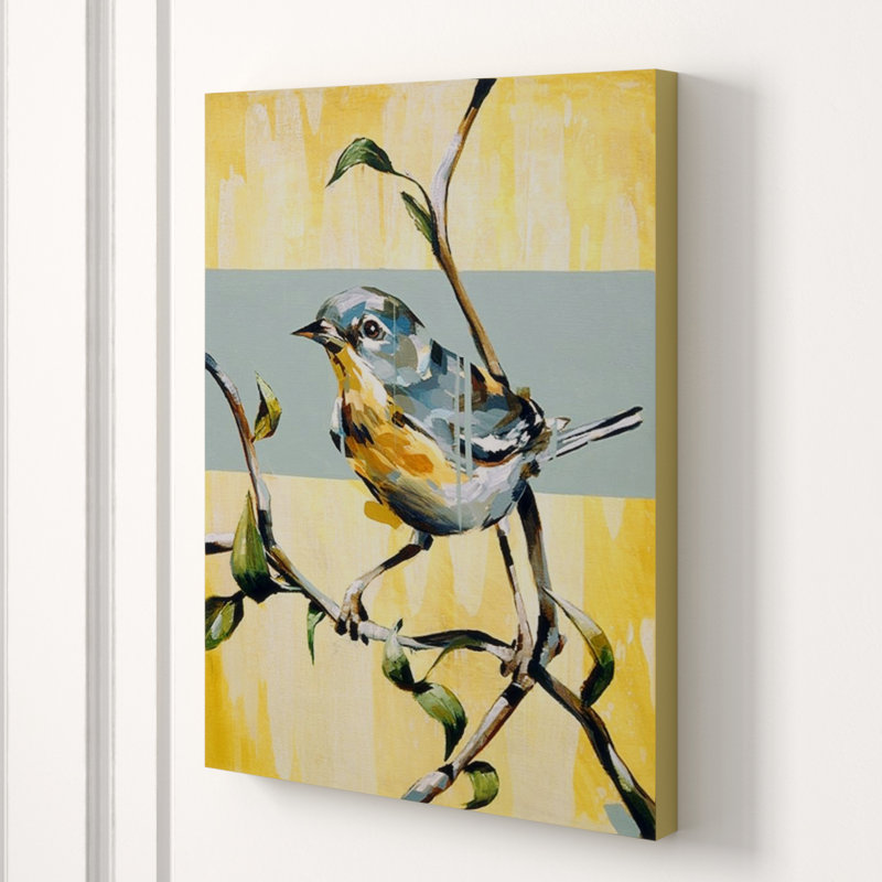 Warbler A Painting by Chelsea Art Studio, Glass Coat, 32" H x 24" W x 1.5" D