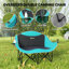 Chaise de camping double pour adultes, rembourrée et pliante avec porte-gobelets