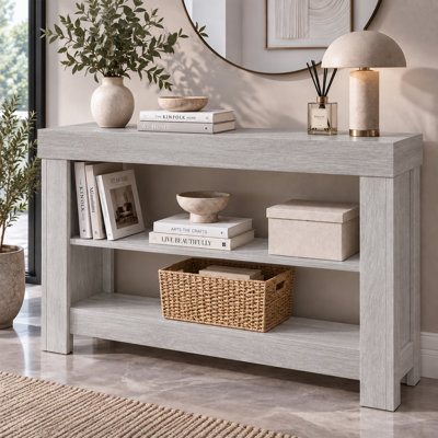 47.24" Farmhouse Console Table for Small Spaces with 3-Tier Storage