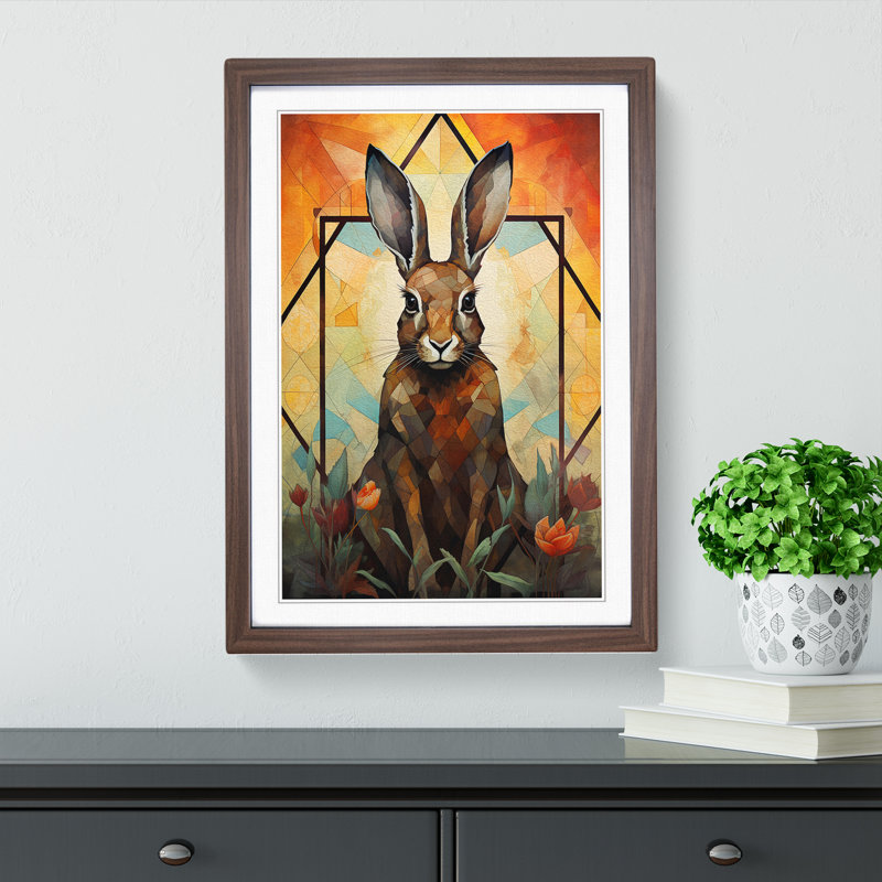 Hare Geometric No.3 - Framed Print
