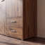 Spacious, timeless wardobe with 3 turning doors and 2 drawers, engineered wood, light beige, 205.9 cm W x 200.1 cm H x 58.8 cm D