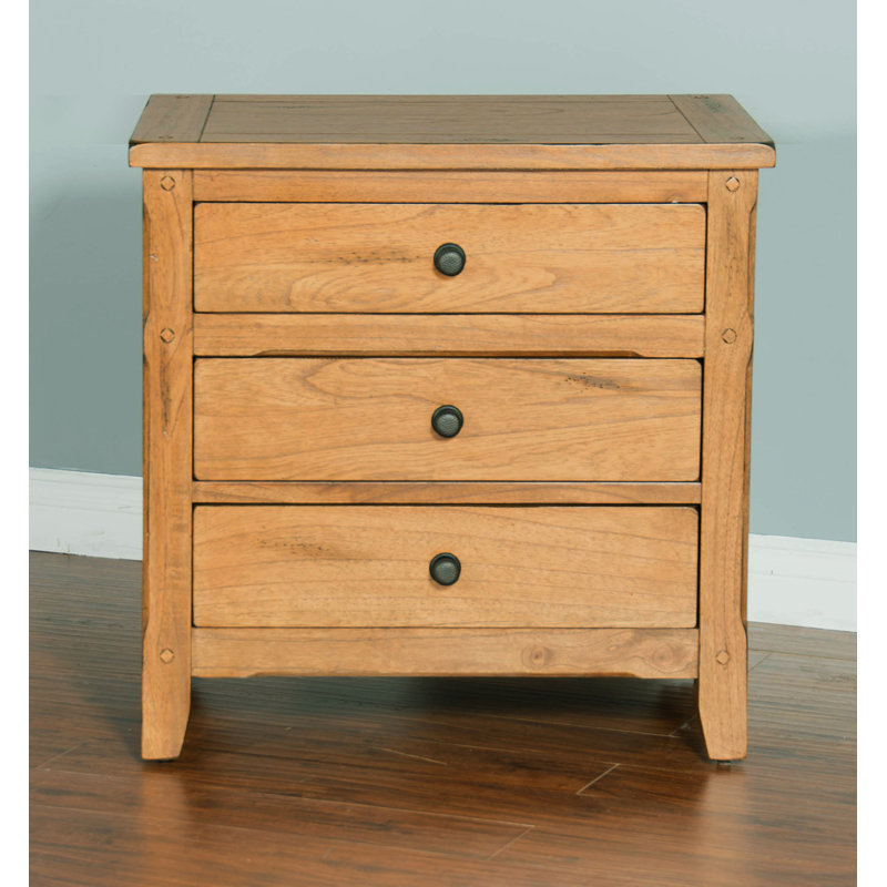 Katsuji 29'' W Nightstand, Rustic Oak