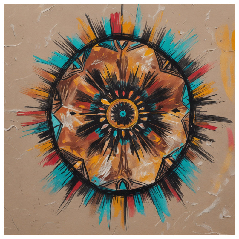 Tapisserie murale abstraite à motif soleil levant - Décoration murale soleil levant, 50in H x60in W with 4 Grommets