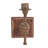 Wall Mounted Candle Holder, Iron Fist Torch Sconce, 8 Inch Brown