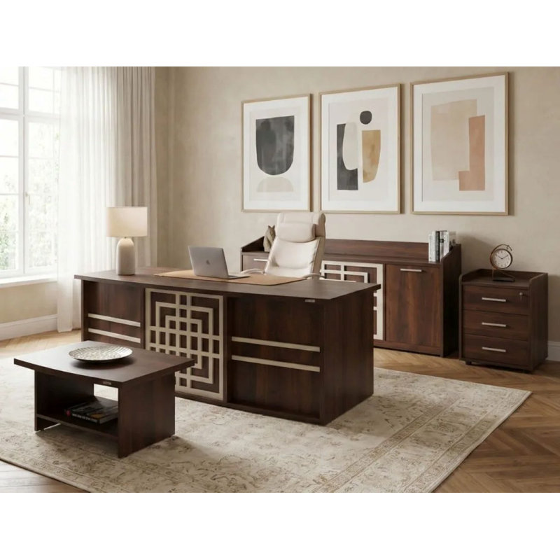 Astoria 87 Wood Office Furniture Set of 4pcs