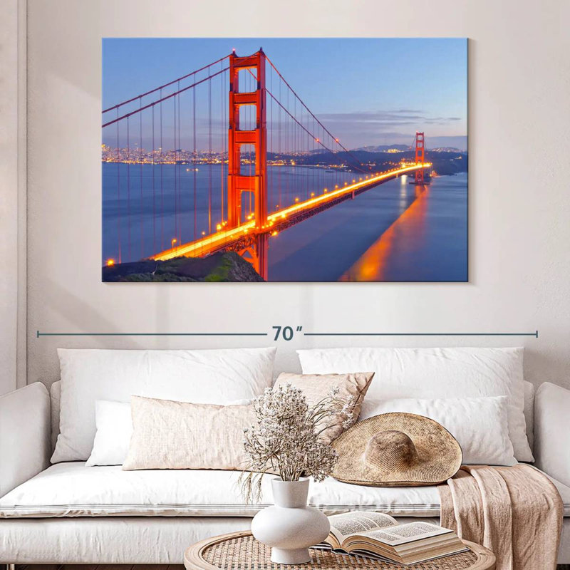 Lilie Golden Gate Bridge, paysage marin, H 34 po x l 51 po