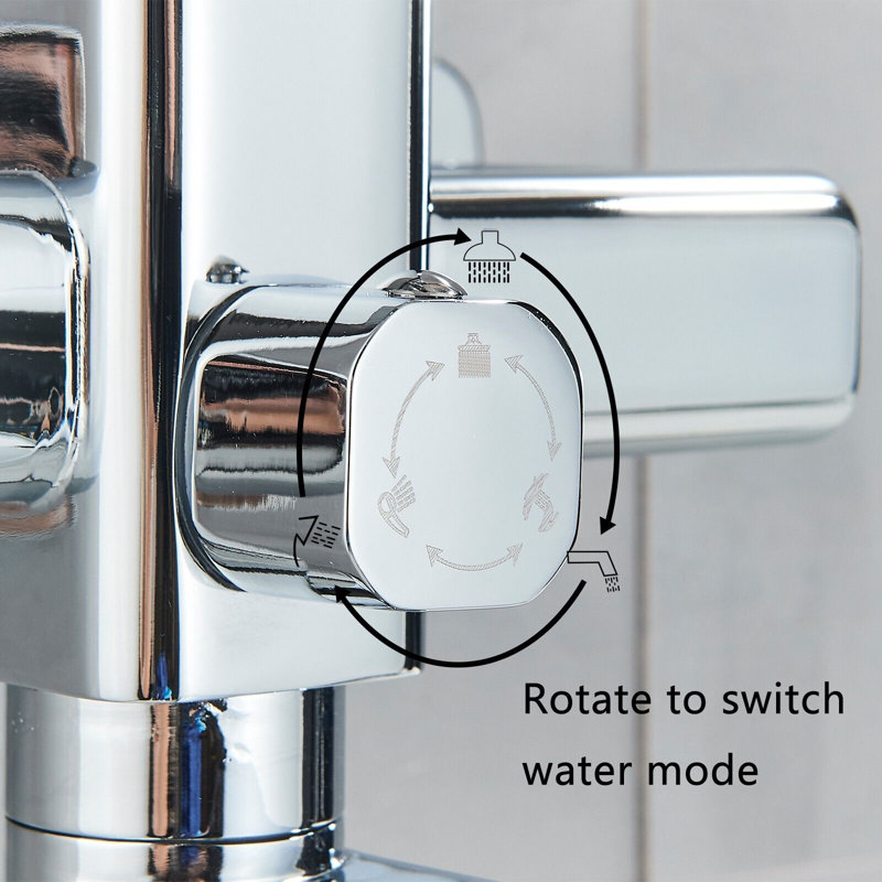 Système de robinetterie carrée pour salle de bain