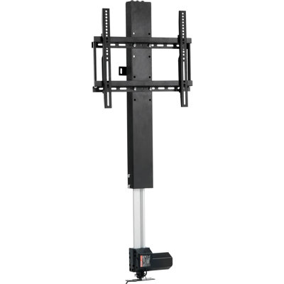 Automated TV Elevator for Up to 50" Screens, 28" Stroke with Adjustable Height from 38" to 65", Remote Controlled, Supports up to 132 lbs