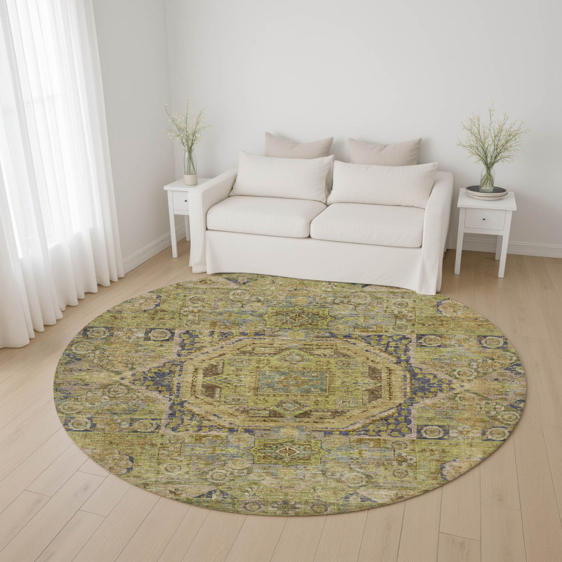 Tapis de qualité supérieure lavable à la machine AMF1743 Global, Rond 8 pi