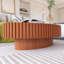 Table basse ovale en bois-845798630