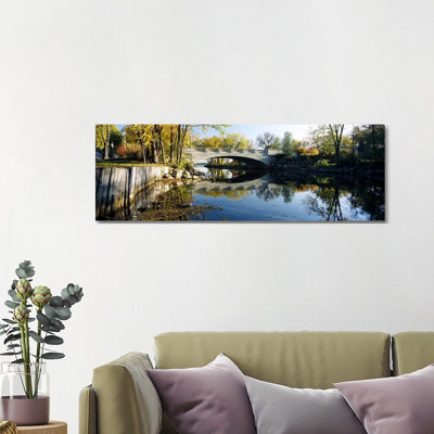 Bridge Across A River, Yahara River, Madison, Dane County, Wisconsin, USA - Wrapped Canvas Panoramic Print