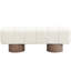 Banc rembourré beige, capacité de 300 lb, sans assemblage, polyvalent pour la salle à manger, le chevet et les coins étroits, longueur 50 po