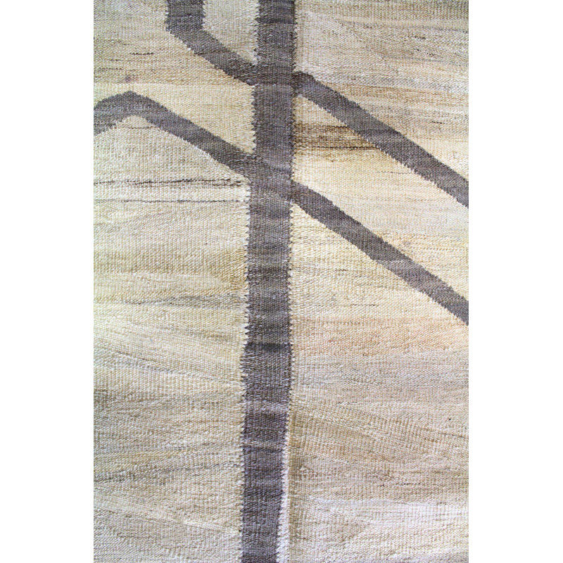 Tapis unique ivoire en laine 9 pi x 12 pi 2 po One-of-a-Kind