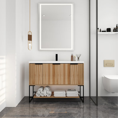 48 Inch Freestanding Bathroom Vanity With Resin Basin,48X18-W99951400