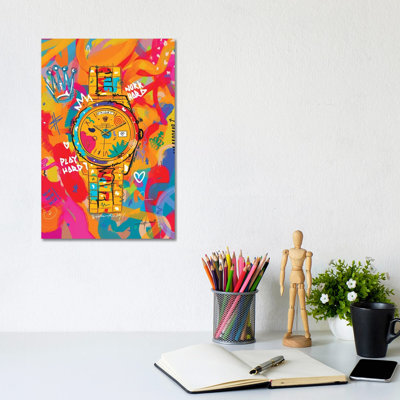 Rolex Friday  Hustle Hard Tall by Nuwarhol  Wrapped Canvas Graphic Art Print