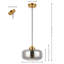 Luminaire suspendu bol simple à 1 lumière