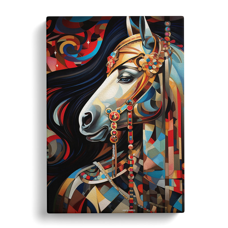 Pony Deco No.2 - Wrapped Canvas Print, 76cm H x 50cm W x 3cm D