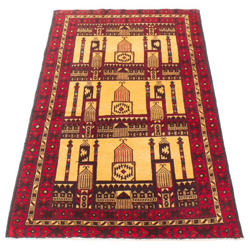 Teimani Beige Rug 3'7" x 6'10"