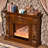 Brown Solid Wood Electric Fireplace-149958894