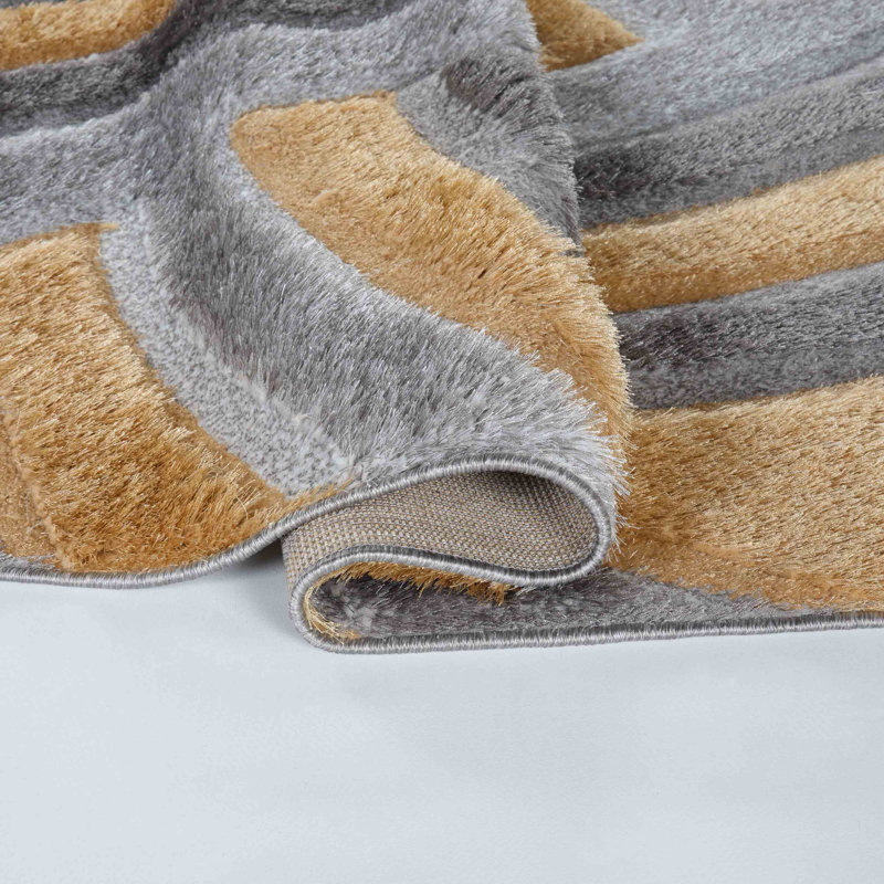 Frio Geometric Shag Area Rug, Runner 60 x 220cm
