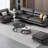 Italian comfortable simple business sofa set