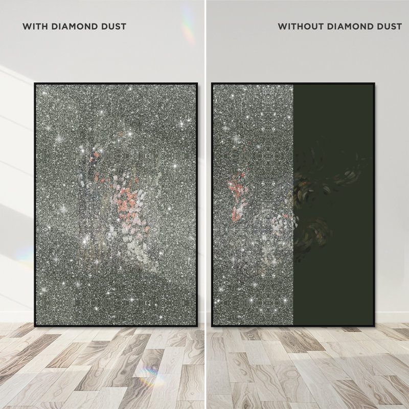 Dancing Petals Set Set by Oliver Gal, 25"H x 37"W, Black Floater Frame