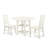 3 Piece Modern Dining Table Set Contains a Round Wooden Table with Dropleaf & Shelves and 2 Dining Room Chairs, Linen White-400272936-386459554