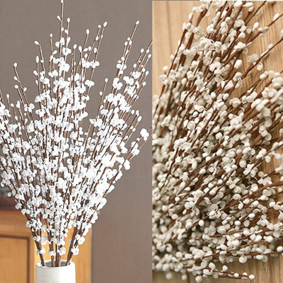5 pièces de 30 po de long fleurs de jasmin artificielles printemps fausses fleurs de Pâques centres de table bureau à domicile bricolage art floral plante mariage fête vase (blanc)