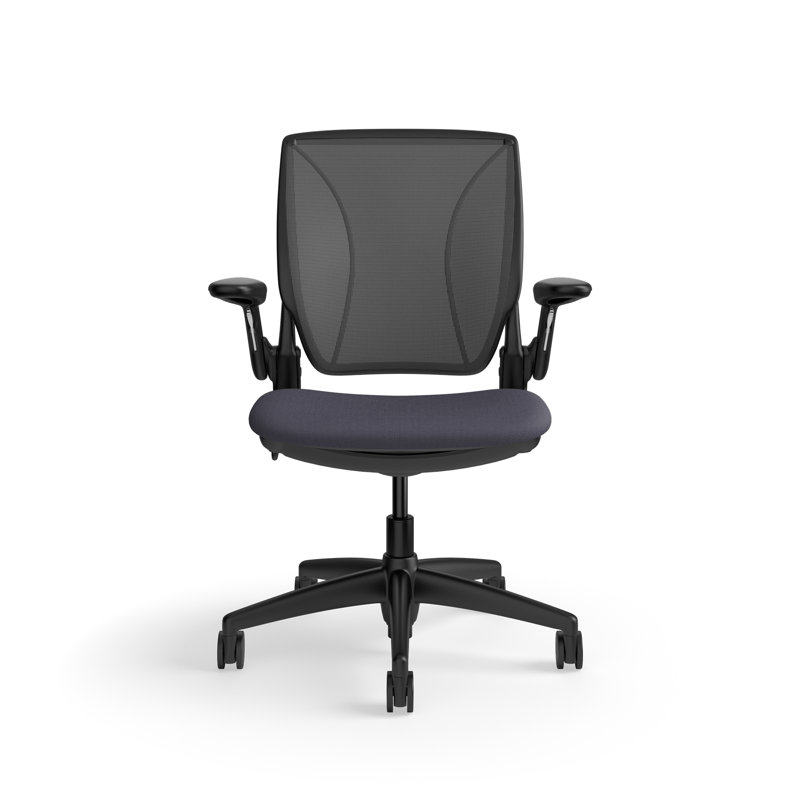 Fauteuil de travail ergonomique avec dossier Caraway World ML et siège rembourré Corde 4, Gris foncé / gris moyen, Noir