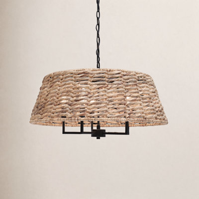 Coreon 5-Light 26" Wide Dimmable Farmhouse Drum Dining Room Chandelier
