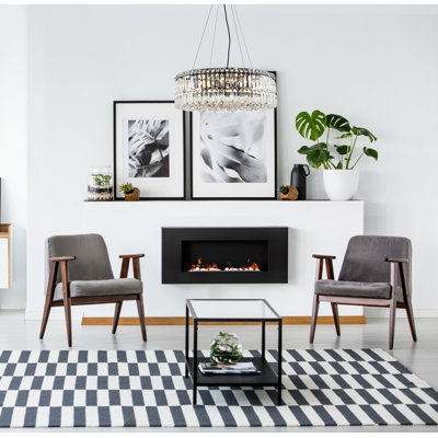 Baldrik - Light Statement Geometric Chandelier with Crystal Accents
