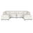 140.5" U-Shaped Modular Sectional Sofa, 4-Seater Cloud Couch with Chenille Upholstery, Lumbar Pillows & Movable Ottoman for Living Room-498281612