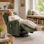 Fauteuil de chambre de bébé inclinable avec massage - Fauteuil inclinable pivotant avec poche latérale et dossier réglable-1595957004