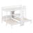 Twin Over Twin Over Twin Triple Bunk Bed With 2 Reading Lamp, 3-In-1 Beds With Desk And Storage Shelves, Headboard, Footboard-2104238953